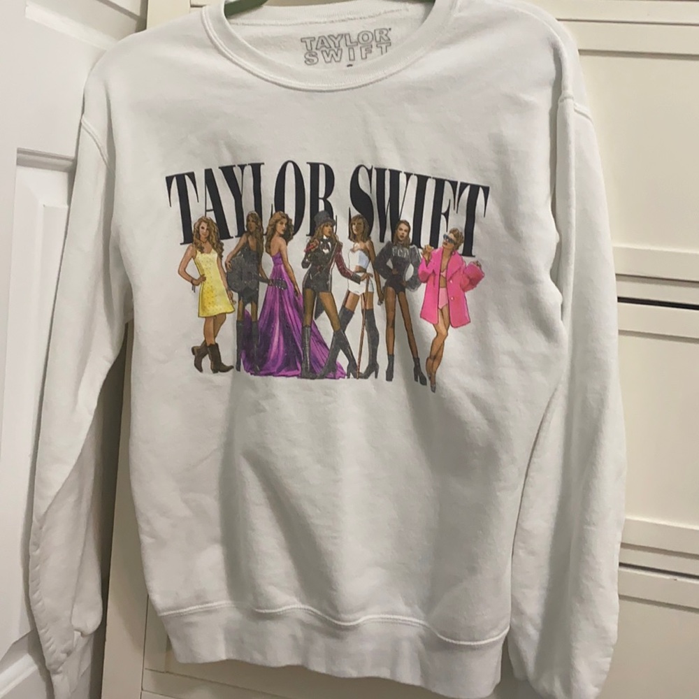 Taylor Swift Era White Pullover Sweatshirt Merch